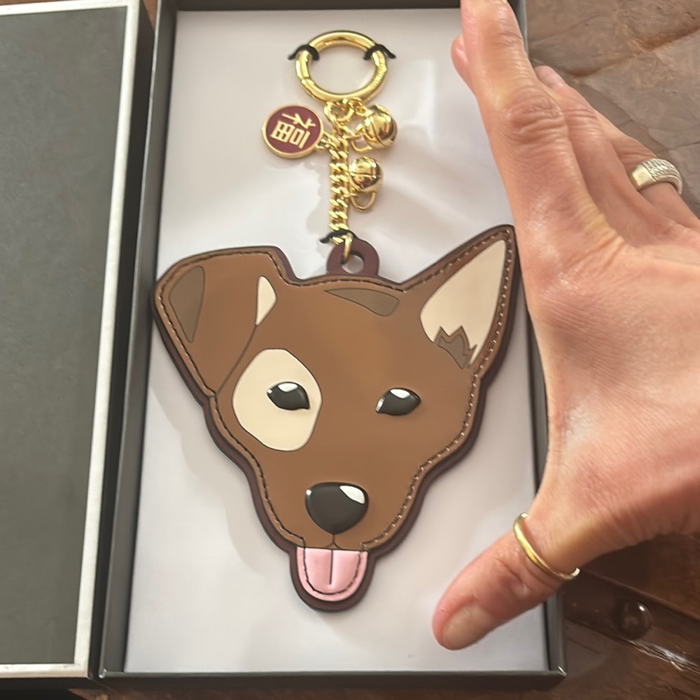 Michael Kors Brown Dog Keychain Bah Charm